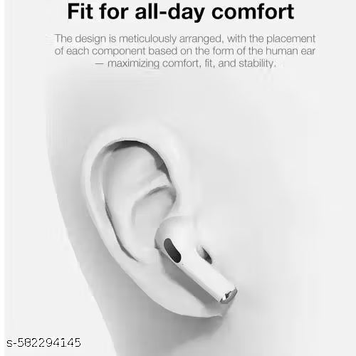 AirPods Pro Style Bluetooth Earphones (White) | Universal Smartphone Compatibility – 3 Hours Playtime | Wireless Bluetooth | airpods | wireless buds |buds under 300 | blutooth earbuds