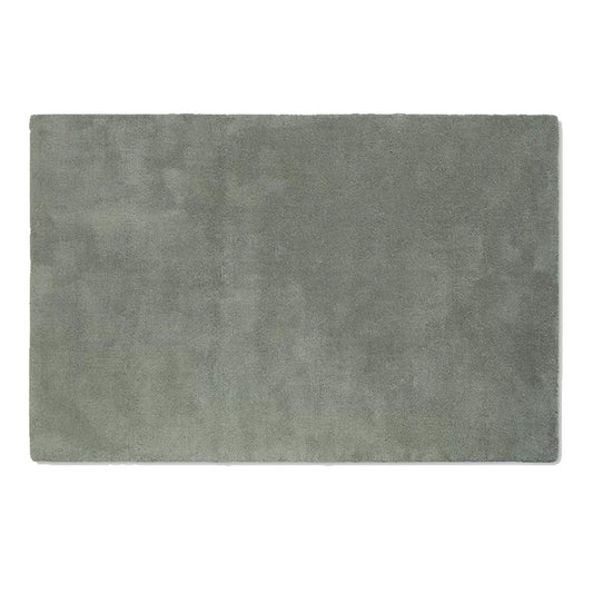 Grey Green | Solid Color - Handcrafted Rug/Carpet | Pure Wool | Hand Tufted | High Pile | High Density | Yarn Dyed-1