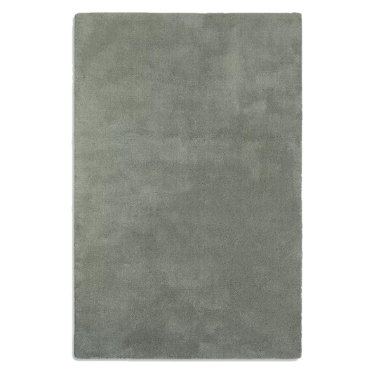 Grey Green | Solid Color - Handcrafted Rug/Carpet | Pure Wool | Hand Tufted | High Pile | High Density | Yarn Dyed-0